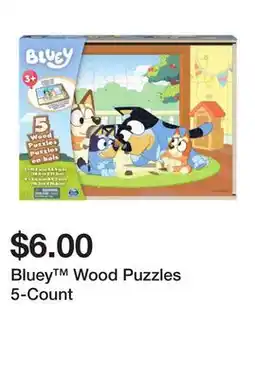 Five Below Bluey Wood Puzzles 5-Count offer