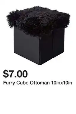 Five Below Furry Cube Ottoman 10inx10in offer