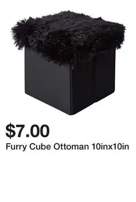 Five Below Furry Cube Ottoman 10inx10in offer