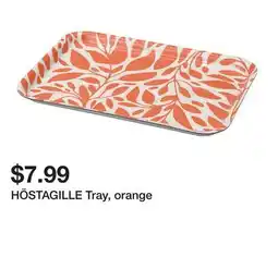 Ikea HÖSTAGILLE Tray, orange offer
