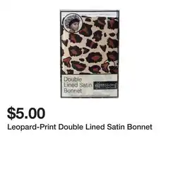 Five Below Leopard-Print Double Lined Satin Bonnet offer