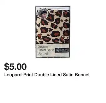 Five Below Leopard-Print Double Lined Satin Bonnet offer