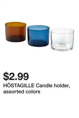 Ikea HÖSTAGILLE Candle holder, assorted colors offer