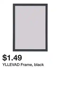 Ikea YLLEVAD Frame, black offer