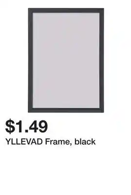 Ikea YLLEVAD Frame, black offer