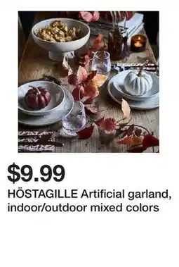 Ikea HÖSTAGILLE Artificial garland, indoor/outdoor mixed colors offer