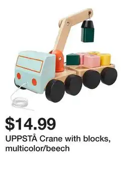 Ikea UPPSTÅ Crane with blocks, multicolor/beech offer