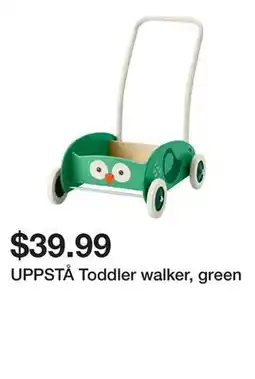 Ikea UPPSTÅ Toddler walker, green offer