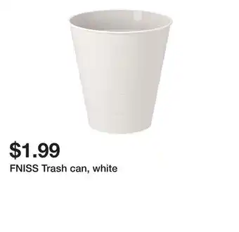 Ikea FNISS Trash can, white offer
