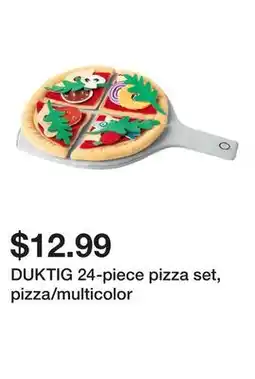 Ikea DUKTIG 24-piece pizza set, pizza/multicolor offer