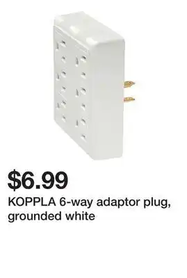 Ikea KOPPLA 6-way adaptor plug, grounded white offer