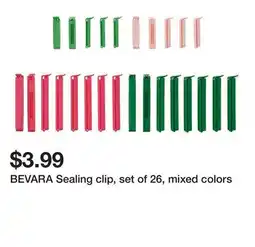 Ikea BEVARA Sealing clip, set of 26, mixed colors offer