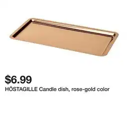 Ikea HÖSTAGILLE Candle dish, rose-gold color offer