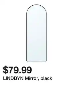 Ikea LINDBYN Mirror, black offer