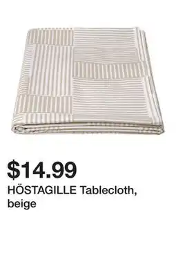 Ikea HÖSTAGILLE Tablecloth, beige offer