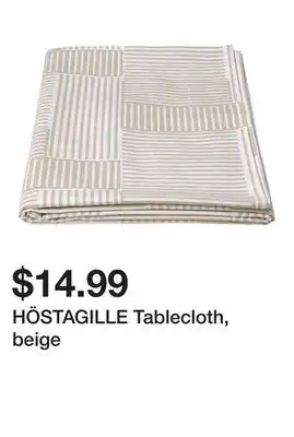 Ikea HÖSTAGILLE Tablecloth, beige offer