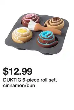 Ikea DUKTIG 6-piece roll set, cinnamon/bun offer