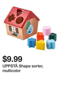 Ikea UPPSTÅ Shape sorter, multicolor offer