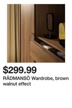 Ikea RÅDMANSÖ Wardrobe, brown walnut effect offer