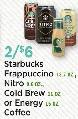 Heinen's Starbucks Frappuccino 13.7 OZ., Nitro 9.6 OZ., Cold Brew 11 OZ. or Energy 15 OZ offer