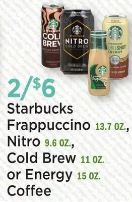 Heinen's Starbucks Frappuccino 13.7 OZ., Nitro 9.6 OZ., Cold Brew 11 OZ. or Energy 15 OZ offer