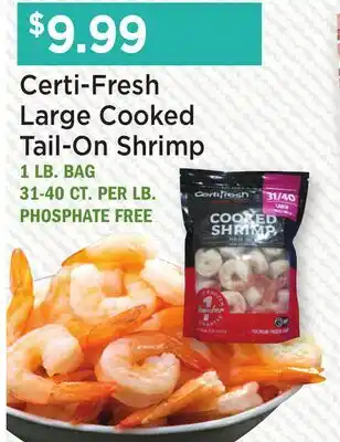 Heinen's Large Cooked Tail-On Shrimp offer