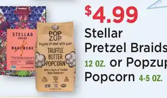 Heinen's Stellar Pretzel Braids 12 OZ. or Popzup Popcorn 4-5 OZ offer