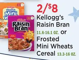 Heinen's Kellogg's Raisin Bran 11.6-16.1 OZ. or Frosted Mini Wheats Cereal 13.3-16 OZ offer