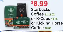 Heinen's Starbucks Coffee 11-12 OZ. or K-Cups 10 CT. or Kicking Horse Coffee 10 OZ offer