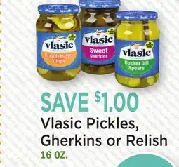 Heinen's Vlasic Pickles, Gherkins or Relish offer