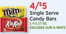 Heinen's Single Serve Candy Bars offer