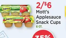 Heinen's Mott's Applesauce Snack Cups offer