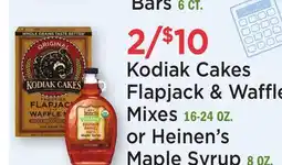 Heinen's Kodiak Cakes Flapjack & Waffle Mixes 16-24 OZ. or Heinen's Maple Syrup 8 OZ offer