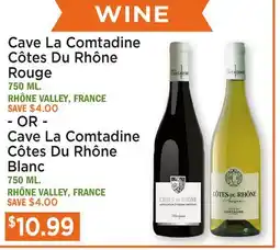 Heinen's Cave La Comtadine Côtes Du Rhône Rouge, Cave La Comtadine Côtes Du Rhône Blanc offer