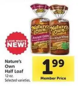 Safeway Nature's Own Half Loaf offer