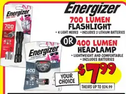 Ollie's ENERGIZER 700 LUMEN FLASHLIGHT offer