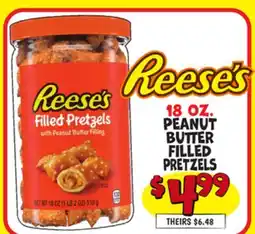 Ollie's REESE'S PEANUT BUTTER FILLED PRETZELS offer