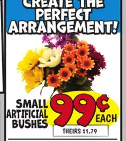 Ollie's SMALL ARTIFICIAL BUSHES offer