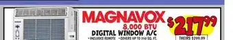 Ollie's MAGNAVOX 8,000 BTU DIGITAL WINDOW A/C offer
