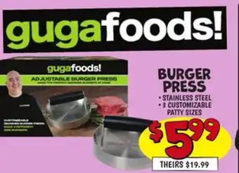 Ollie's BURGER PRESS offer