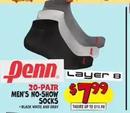 Ollie's PENN MEN'S NO-SHOW SOCKS offer