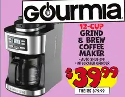 Ollie's GOURMIA 12-CUP GRIND & BREW COFFEE MAKER offer