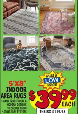 Ollie's 5' X 8 INDOOR AREA RUGS offer