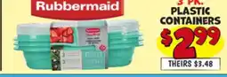 Ollie's RUBBERMAID 3 PK. PLASTIC CONTAINERS offer