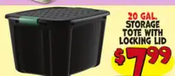 Ollie's STORAGE TOTE WITH LOCKING LID offer