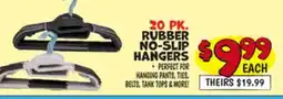 Ollie's 20 pk. Rubber No-Slip Hangers offer
