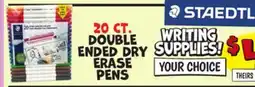 Ollie's STAEDTLER 20 CT. DOUBLE ENDED DRY ERASE PENS offer