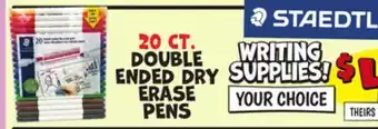 Ollie's STAEDTLER 20 CT. DOUBLE ENDED DRY ERASE PENS offer