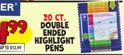 Ollie's STAEDTLER 20 CT. DOUBLE ENDED HIGHLIGHT PENS offer