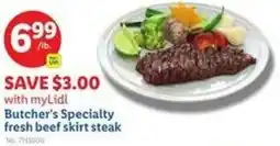 Lidl Butcher's Specialty fresh beef skirt steak offer